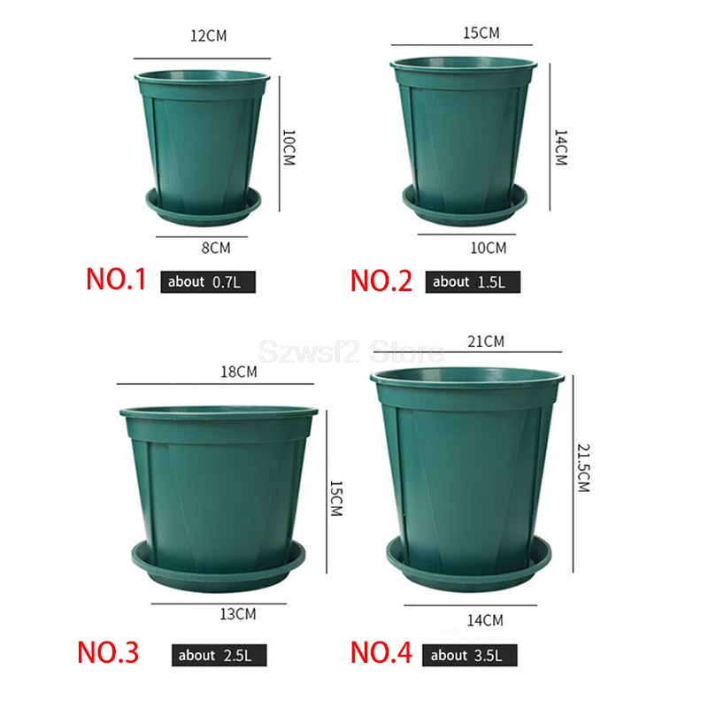 Echeveria Succulent - 5/10pcs Green Plastic Plant Flower Pot