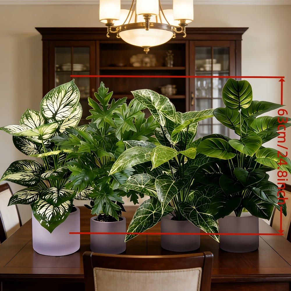 4PC Artificial Plants with 48L - Monstera Adansonii ulasan dan harga