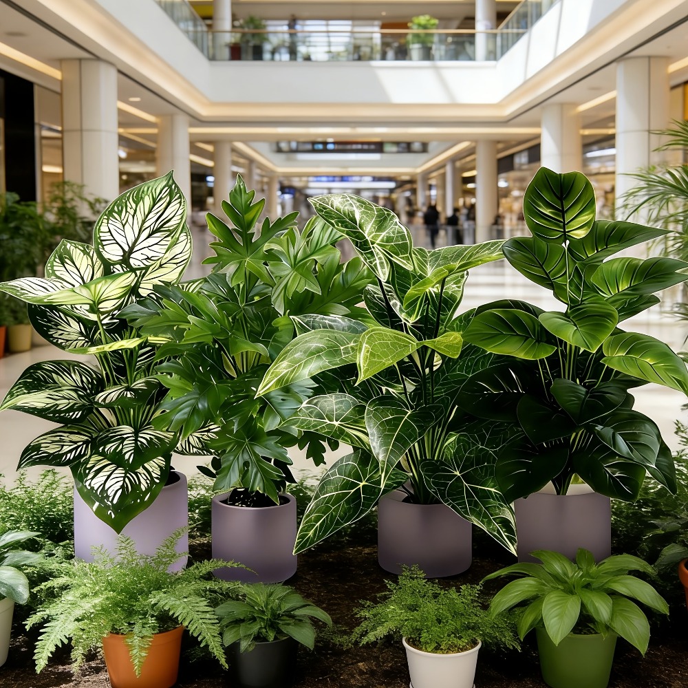4PC Artificial Plants with 48L - Monstera Adansonii ulasan dan harga