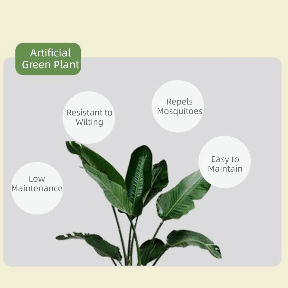 Green Plastic Artificial Ficus - Monstera Adansonii ulasan dan harga