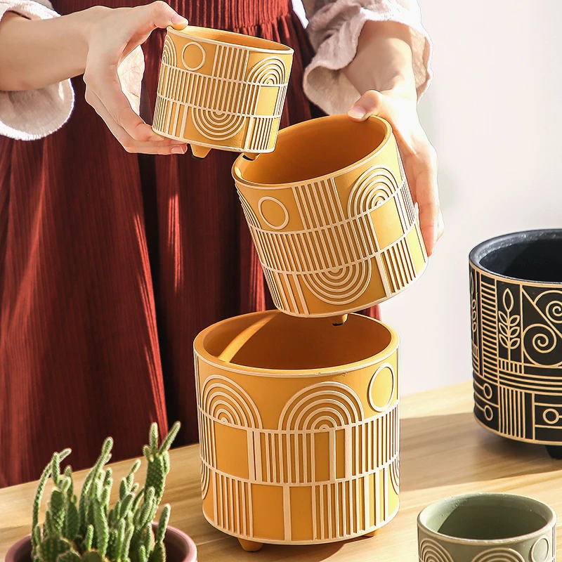 Simple Cylindrical Ceramic Flo - Echeveria Succulent ulasan dan harga