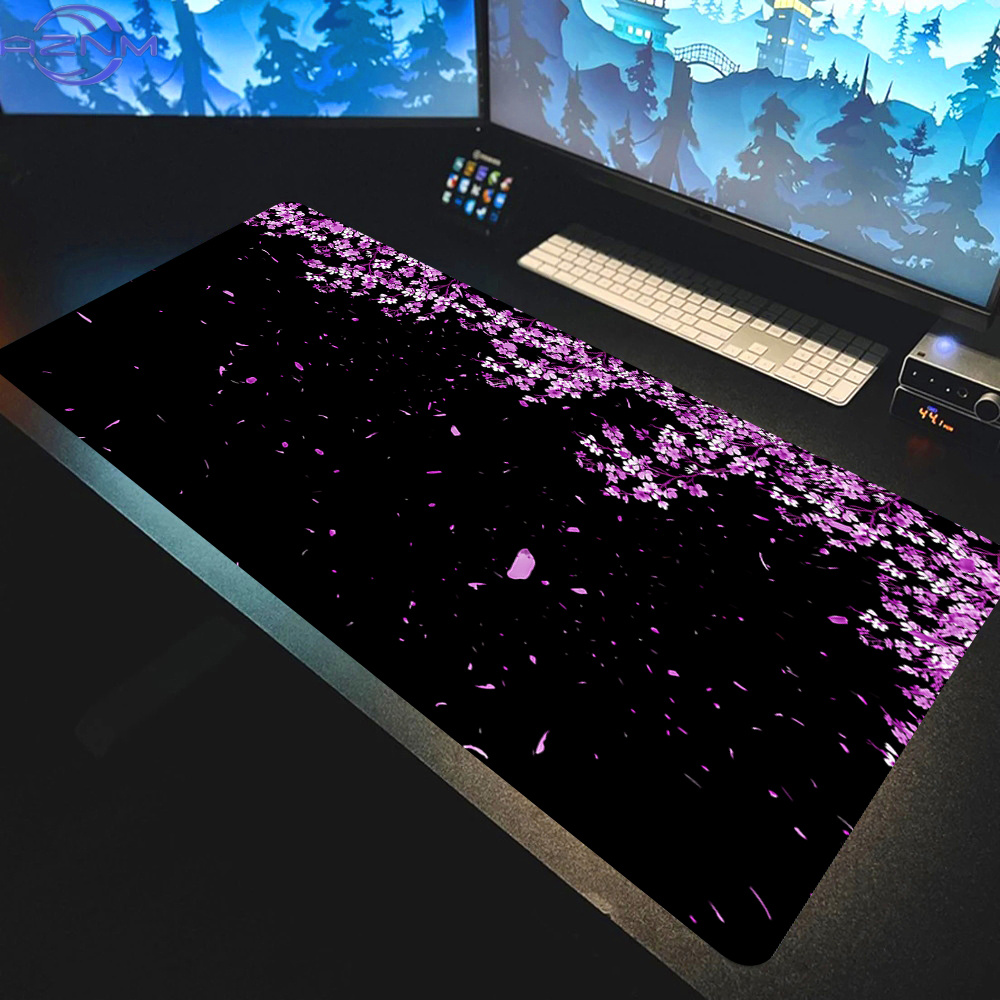 Kawaii Purple Flower Desk Mat  - Tradescantia Purple ulasan dan harga